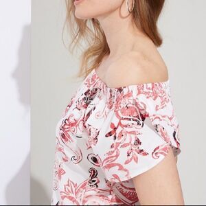 WHBM - Paisley Off the shoulder Blouse - size M